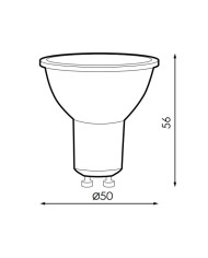 LAMPADA LED PAR16 GU10 RGBW 5W C/TELECOMANDO