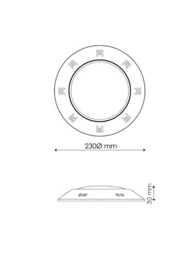 FARO LED PER PISCINA IP68 RGBW 24W CON TELECOMANDO