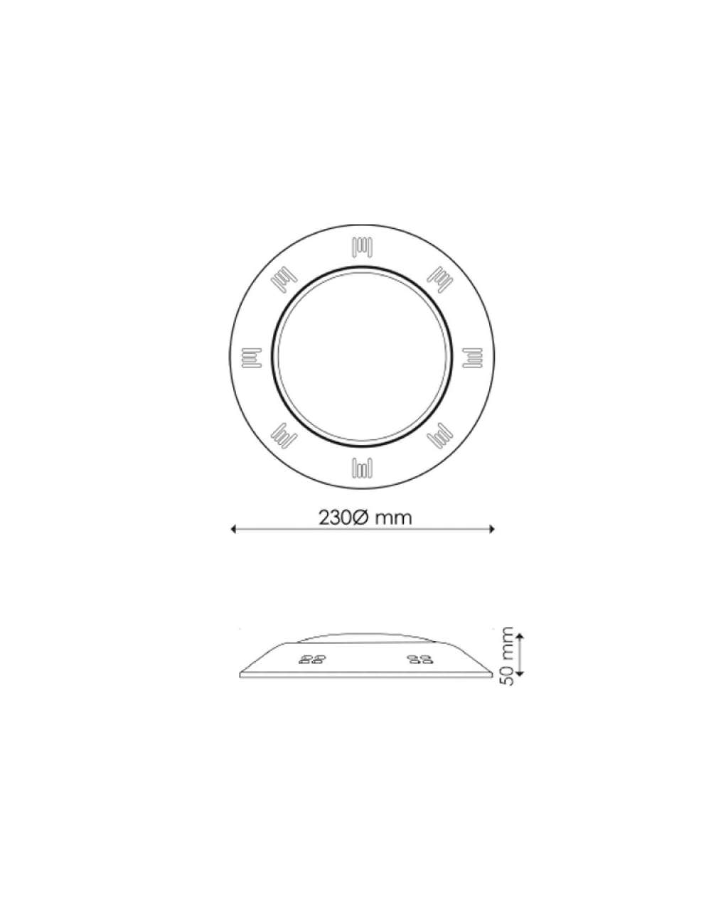 FARO LED PER PISCINA IP68 RGBW 24W CON TELECOMANDO