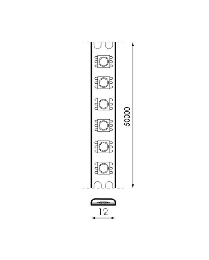 STRISCIA LED 24V 14W/M IP20 5MT RGB SMD5050
