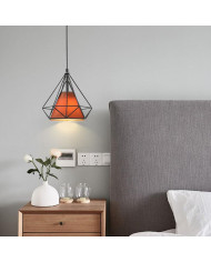 LAMPADARIO DA SOFFITTO BRONZATO 1E27 IN METALLO