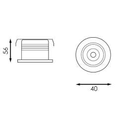 FARETTO DA INCASSO ROTONDO BIANCO 5W ALLUMINIO
