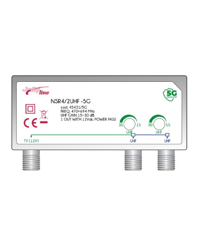 AMPLIFICATORE DA PALO 2 INGRESSI REGOLABILI