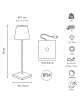 LAMPADA DA TAVOLO IN ALLUMINIO A BATTERIA 2,2W