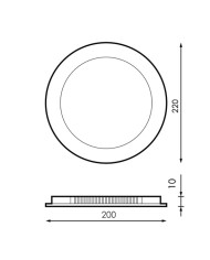 FARETTO A LED DA INCASSO SLIM 20W 4500K