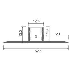 PROFILO IN ALLUMINIO 2M ORER