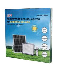 FARO A LED CON PANNELLO SOLARE 4000K 200W