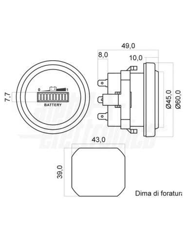 INDICATORE STATO DI CARICA DI BATTERIE AL PIOMBO