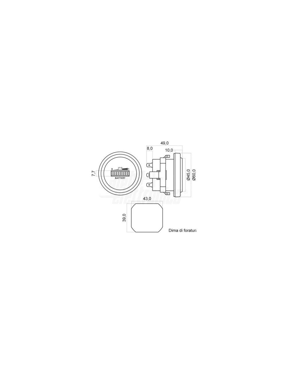 INDICATORE STATO DI CARICA DI BATTERIE AL PIOMBO