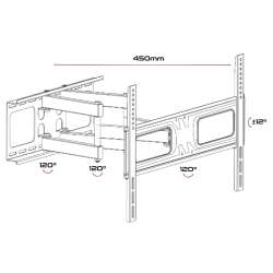 SUPPORTO PER TV LED FLAT DA 32” A 80” FINO A 35KG