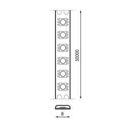 STRISCIA LED 24V 19W/M IP65 5MT 2700K L.CALDA