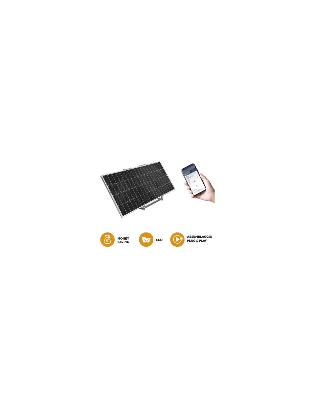 KIT PANNELLO SOLARE FOTOVOLTAICO DA BALCONE 300W