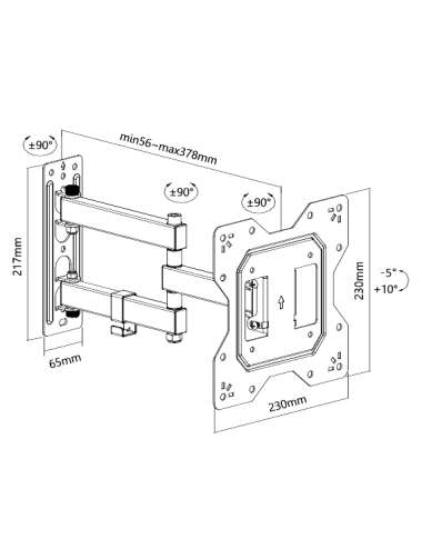 SUPPORTO PER TV LED 23-42 2 BRACCI - 3 SNODI