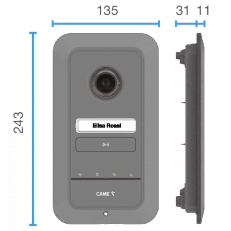 KIT VIDEOCITOFONO BASE TASTIERA ESTERNA + ALIMENTA