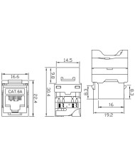 PRESA MODULARE RJ45 KEYSTONE DA PANNELLO