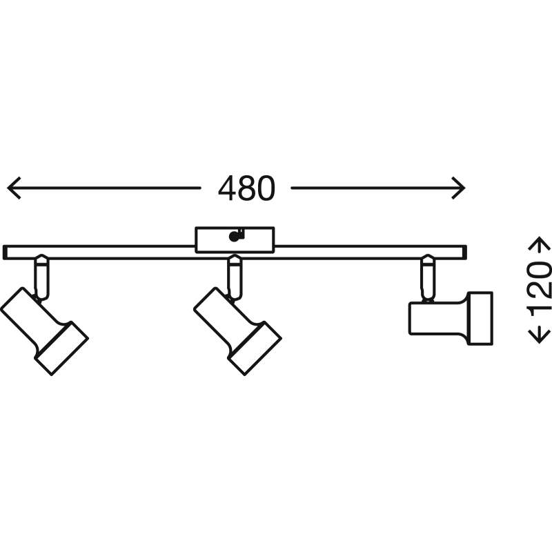 FARETTO SPOT ORIENTABILE 3GU10 9W 750LM
