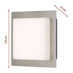 PLAFONIERA LED QUADRATA DA PARETE 9W BRILONER