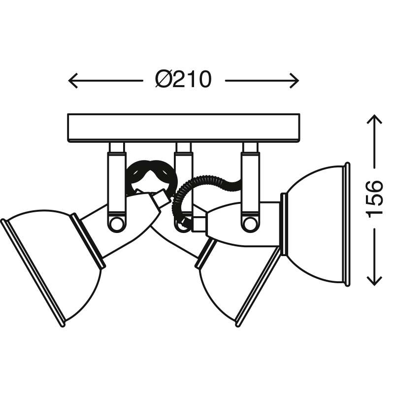 LAMPADA SPOT DA PARETE TONDA 3E14 MAX.40W