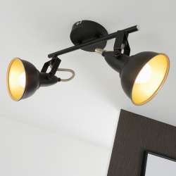 LAMPADA SPOT DA PARETE 2E14 NERO BRILONER