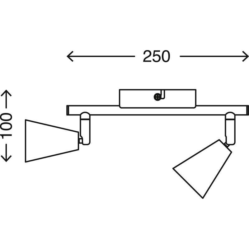 FARETTO SPOT 2GU10 ORIENTABILI ORO BRILONER
