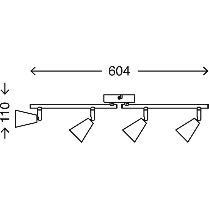 FARETTO SPOT 4GU10 ORIENTABILI ORO BRILONER