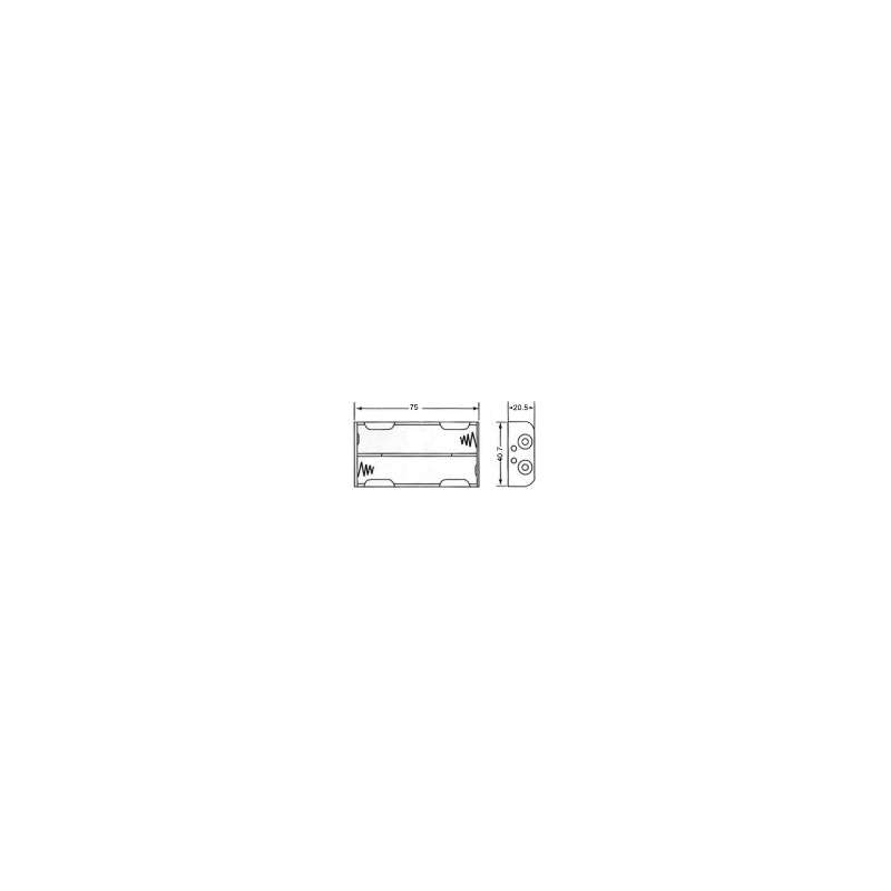 PORTABATTERIA PER 2 18650 C/FILI 150MM