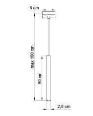 LAMPADA A SOSPENSIONE LED PYPE S1 IN METALLO NERO