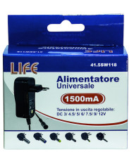ALIMENTATORE SWITCHING UNIVERSALE 18W 3-12V 500MA