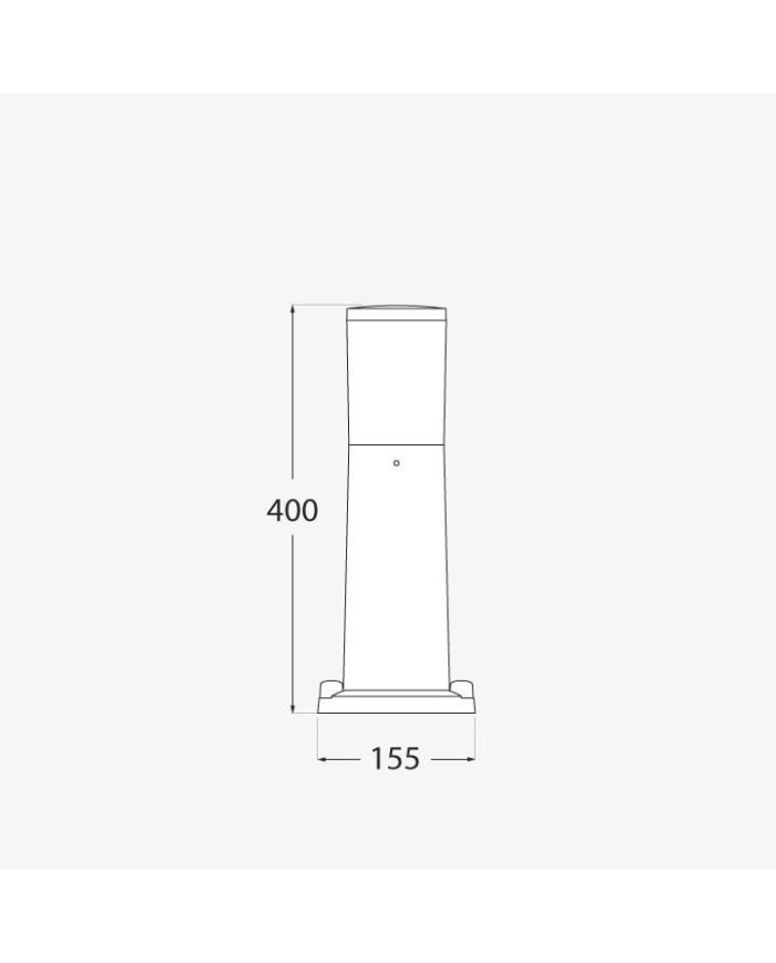 PALETTO DA GIARDINO NERO 40CM 1E27 CCT