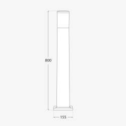 PALETTO DA GIARDINO BIANCO 80CM 1GX53 3W IP55