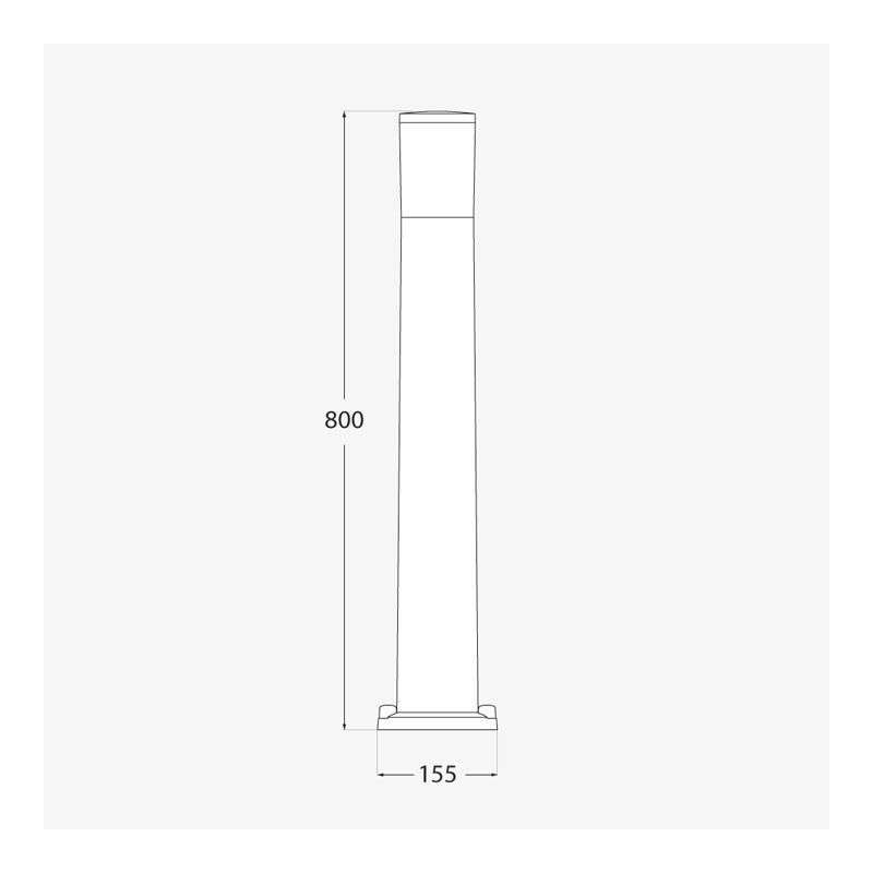 PALETTO DA GIARDINO BIANCO 80CM 1GX53 3W IP55