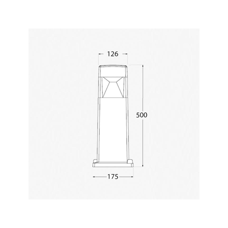 PALETTO DA GIARDINO GRIGIO 50CM 1GX53 10W CCT IP55
