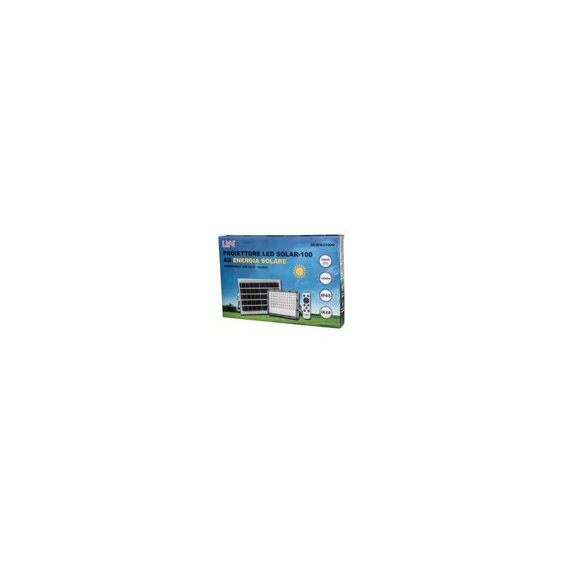 FARO A LED CON PANNELLO SOLARE 2300LM 20W 6500K