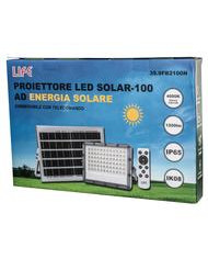 FARO A LED CON PANNELLO SOLARE 3400LM 30W 6500K