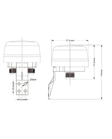 INTERRUTTORE CREPUSCOLARE PER ESTERNO 1200W 220V