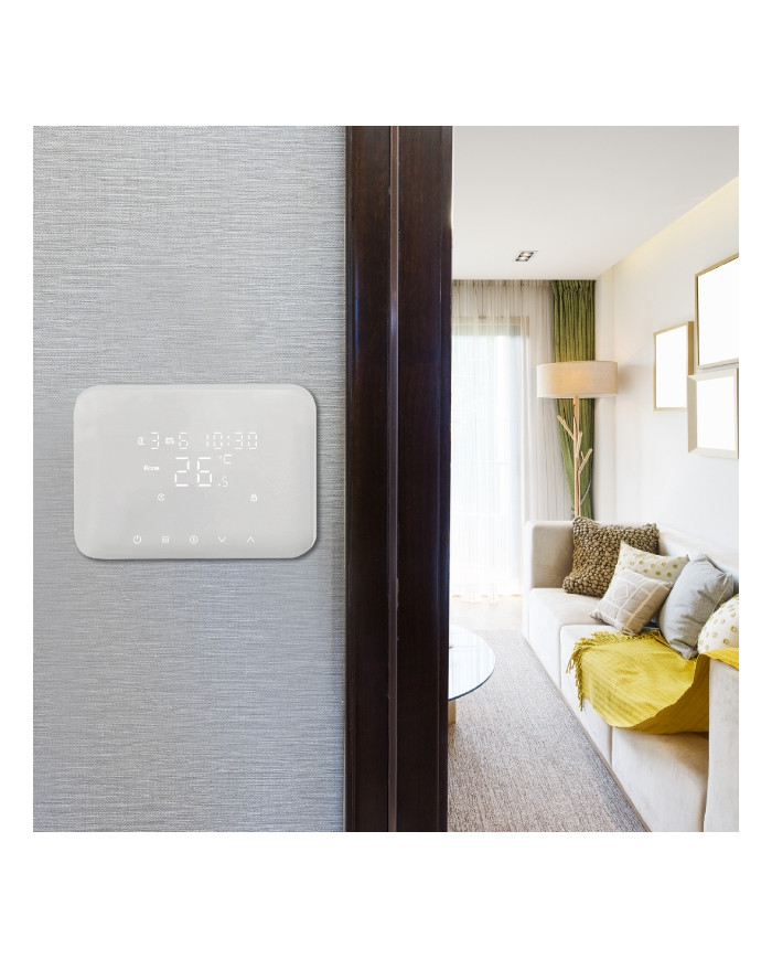 TERMOSTATO DIGITALE SOFT-TOUCH BIANCO A BATTERIE