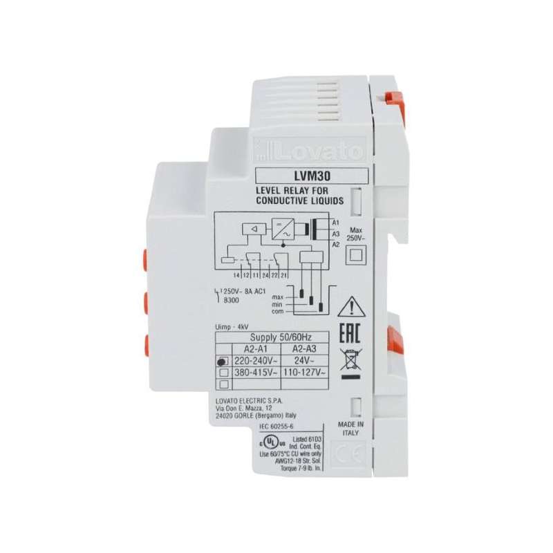 RELE DI LIVELLO BITENSIONE 24/240 E 240VAC