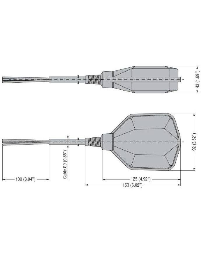 GALLEGGIANTE PER ACQUE CHIARE CON CAVO PVC 10 MT