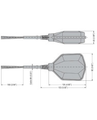 GALLEGGIANTE PER ACQUE CHIARE CON CAVO PVC 10 MT