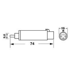 ADATTATORE XLR DA PRESA 3 POLI A SPINA RCA