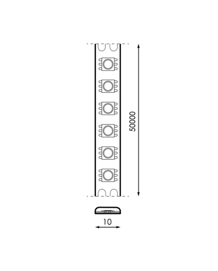 STRISCIA LED 12V 14W/M IP20 5MT 6000K L.FREDDA