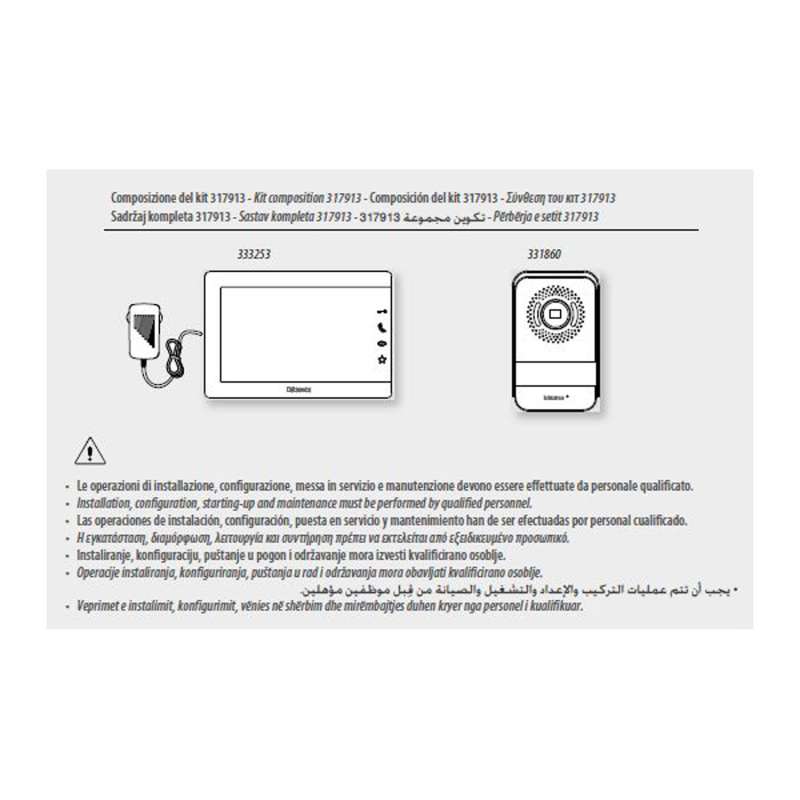 KIT VIDEO VIVAVOCE CONNESSO CON PULSANTIERA LINEA