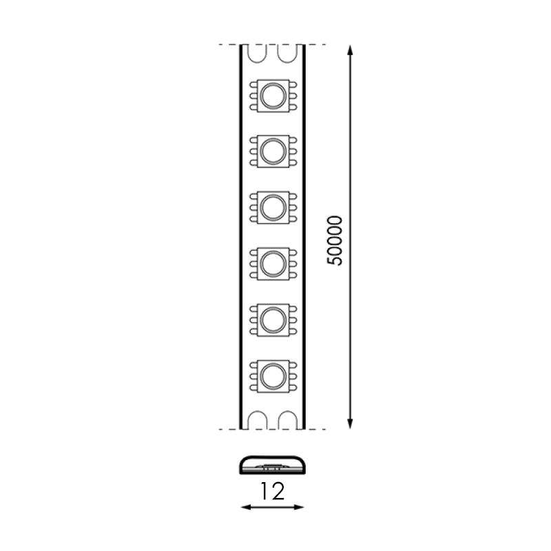 STRISCIA LED 24V 15W/MT IP65 RGB+CCT