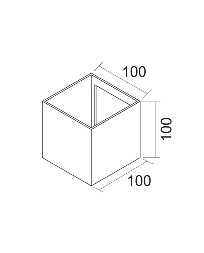 APPLIQUE A LED QUADRATO 12,5W IP65 220V GRIGIO