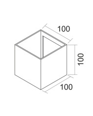 APPLIQUE A LED QUADRATO 12,5W IP65 220V GRIGIO