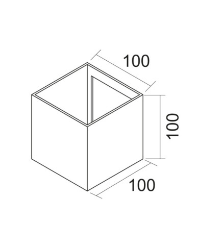 APPLIQUE A LED QUADRATO 12,5W IP65 220V BIANCO