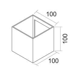 APPLIQUE A LED QUADRATO 12,5W IP65 220V BIANCO