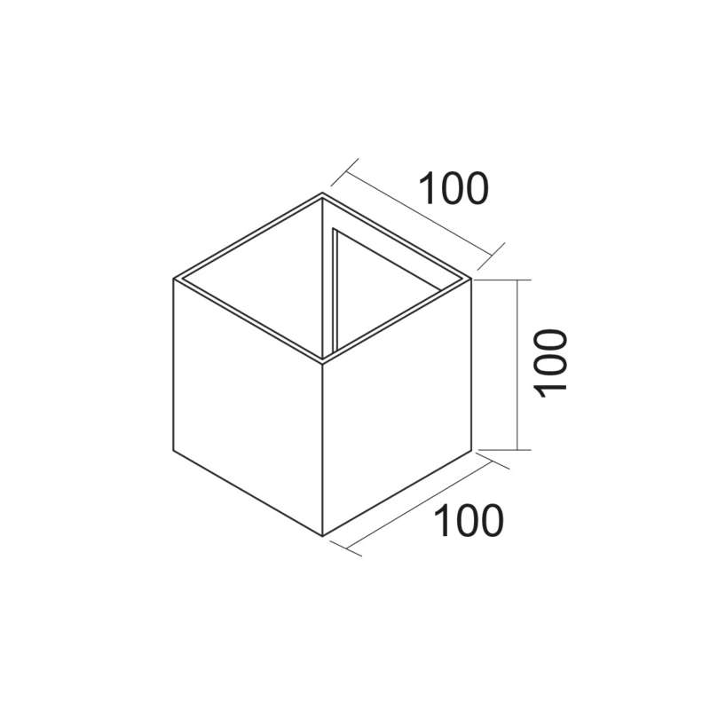APPLIQUE A LED QUADRATO 12,5W IP65 220V BIANCO
