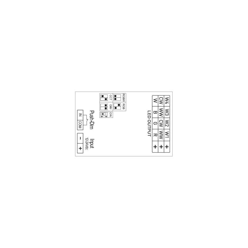 RICEVITORE RGBW/DIMMER MONOCOLORE DA RF2,4GHZ