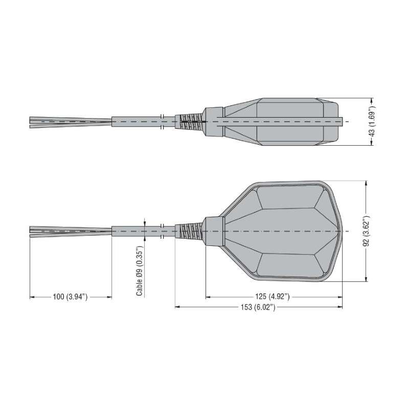 GALLEGGIANTE PER ACQUE CHIARE CON CAVO PVC 15 MT